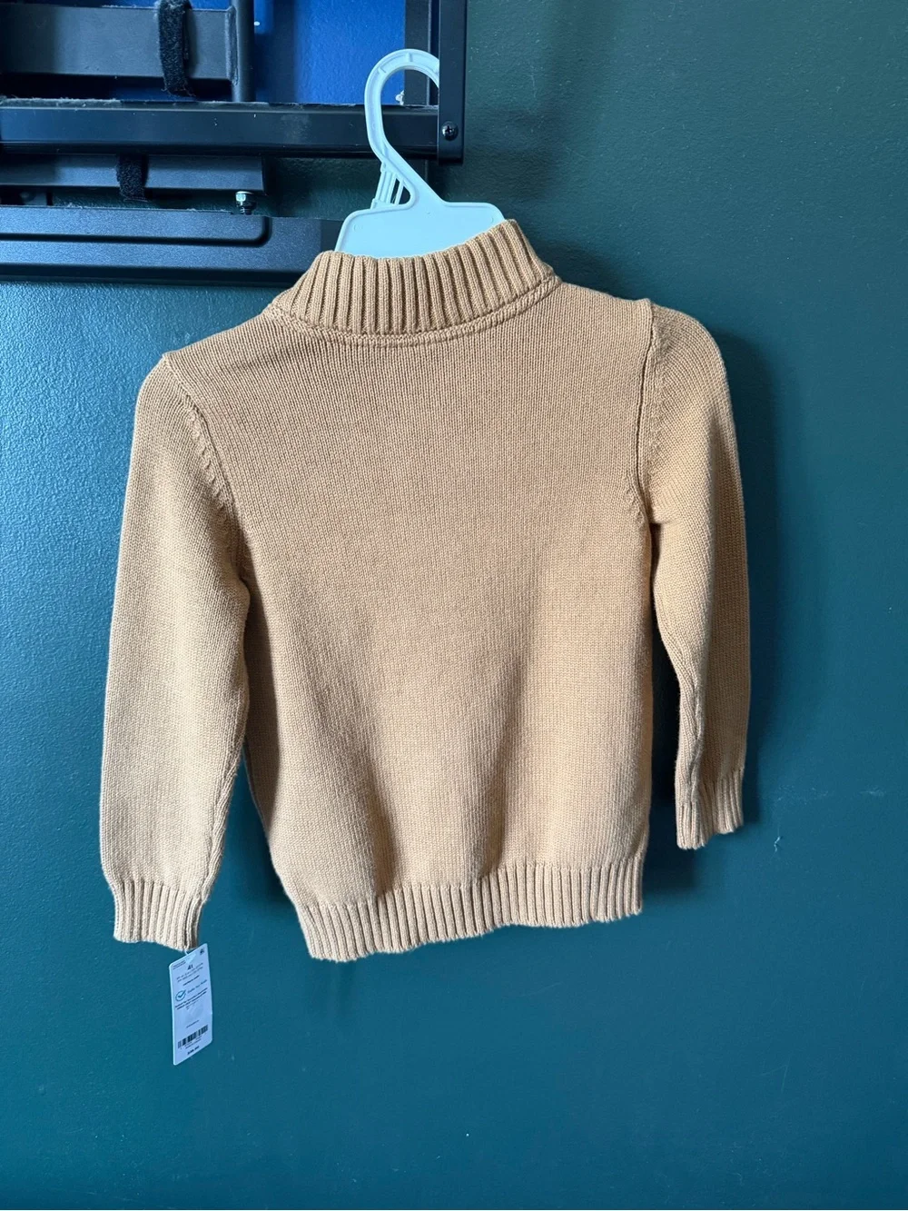 Carter's Camel/Tan Button-Neck Knit Sweater